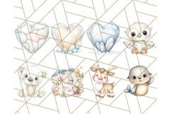 Cute Arctic Animal Clipart PNG, Cute Winter Animals Png Product Image 3