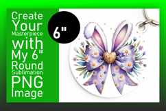 Charming Keychain Circle PNG Artwork , Easter Bunny Product Image 1