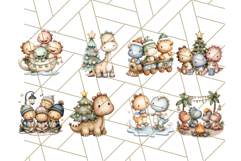 Christmas Dinosaur Party Png, Dino Clipart PNG Product Image 3