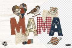 Mother's Day Mama Collage PNG Sublimation Product Image 1