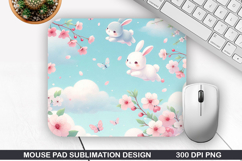 Flowers Mouse Pad Sublimation, Spring Mouse Pad PNG Design Product Image 1