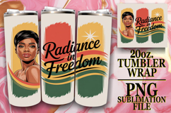 CHEERFUL PRESENT 20oz TUMBLER WRAP, Juneteenth Product Image 1