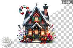 Christmas House Sublimation - Clipart PNG Design Product Image 1