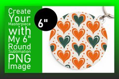 Lovely Circle PNG Coaster Design , Heart Product Image 1