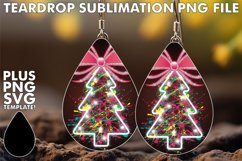 Playful Teardrop Earrings GIFT MAGIC, Neon Xmas Product Image 1