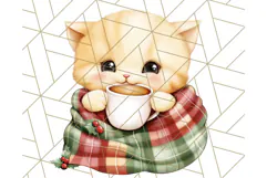 Vintage Christmas Clipart PNG, Cute Animals Holiday Elements Product Image 3