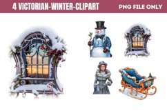 Victorian Winter Clipart Sublimation PNG Product Image 1