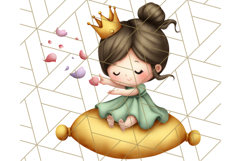 Princess Clipart PNG, Cute Royal Girl Clip Art Product Image 3