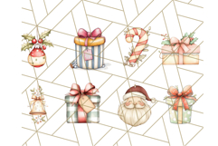 Vintage Christmas Ornaments and Presents PNG Holiday Clipart Product Image 3
