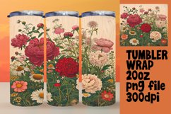 Timeless Vintage Floral Tumbler Sublimation Product Image 1