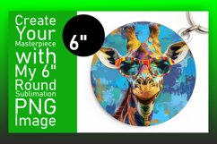 Sublimation Round Design - Spring Giraffe Product Image 1
