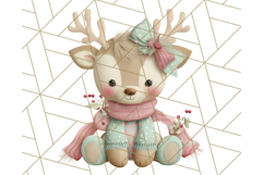 Pastel Christmas Clipart, Mint and Blush Holiday PNG Product Image 3