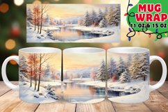 XMAS SNOWSCAPE CHARM Sublimation 11oz 15oz Product Image 1