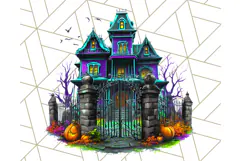 Haunted Houses Clipart PNG, Spooky Halloween Homes Product Image 3