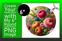 Cute Round Design for Car Coasters , Flower Product Image 1
