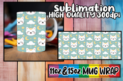 Inspired thoughts 11oz 15oz mug wrap, Funny Cat Product Image 1