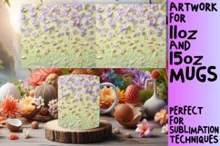 Floral Leopard Sparkle Mug Sublimation Product Image 1