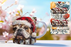 Holiday Winter Mug Wrap Christmas Peeking Dog Design 11oz Product Image 1