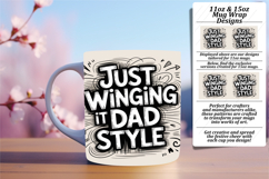 Quirky 15oz Mug Wrap Png Artwork , Father's Day Product Image 1