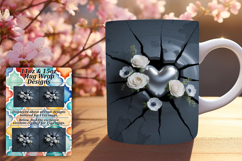 FLAWLESS PNG for 15oz Mug Wrap , 3D Heart Product Image 1
