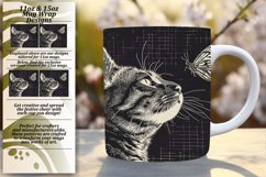 Artistic Feline Mug Wrap: Sublime Sublimation Product Image 1