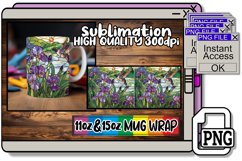 Stunning Stained Glass Mug Wrap 11oz/15oz Product Image 1