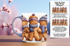 Gingerbread Pattern Mug Design 11oz/15oz Winter Wrap Product Image 1