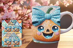 Chic 11oz Mug Wrap Png Design , Cute Pumpkin Product Image 1