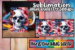 Bright beginnings 11oz 15oz sublimation wrap, Skull USA Product Image 1