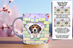Bold 15oz Mug Wrap Png Design , Cute Dog Product Image 1