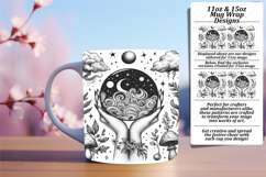 Stylish 11oz Mug Wrap Png Artwork , Mystic Product Image 1