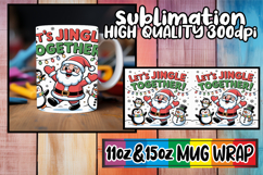 Radiant evenings 11oz 15oz sublimation wrap, Funny Santa Product Image 1
