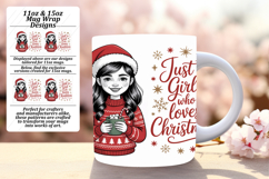 Sweet 15oz Mug Wrap Png Artwork , Just A Girl Product Image 1