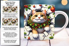 Chuckles Galore: 3D Cartoon Christmas Mug Wrap Product Image 1