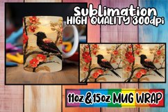 Whimsical evenings 11oz 15oz sublimation wrap, 3D Bird Product Image 1