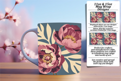 EYE-CATCHING 11oz Mug Wrap PNG , Flowers Product Image 1
