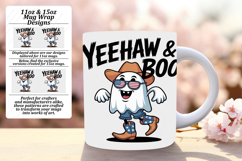 Beautiful 15oz Mug Wrap Png Design , Funny Ghost Product Image 1