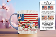 Dreamy 15oz Mug Wrap Png Design , Patriotic Product Image 1