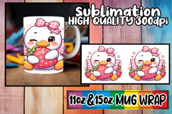 Sweet mornings 11oz 15oz mug wrap, Cute Goose Product Image 1