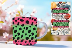 Glitter Leopard Print Mug Wrap 11oz/15oz Patterns Product Image 1