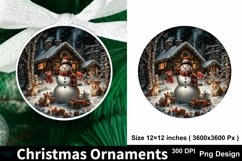 Christmas Ornaments PNG Round Sign PNG, Christmas Round Sign Product Image 1