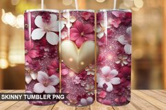 3D Valentine's Day Tumbler Design | Sublimation Wrap 20 Oz Product Image 1