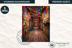Horrific Carnival Backdrop Creepy Circus Halloween Product Image 1
