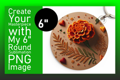 Lovely Round Design for Coasters , 3D Flower Product Image 1