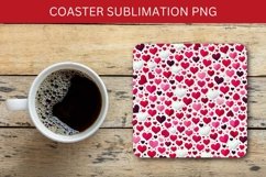 valentine square coaster - heart pattern Product Image 1