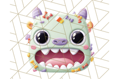 Kawaii Halloween Clipart Cute Kids and Candy Elements Png Product Image 3