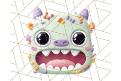 Kawaii Halloween Clipart Cute Kids and Candy Elements Png Product Image 3
