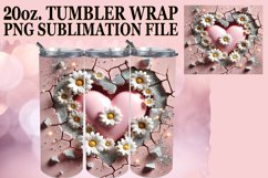 Gentle Thoughts 20oz tumbler wrap, 3D Heart Product Image 1