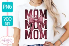 Mom sublimation PNG | Coquette Mom bow sublimation PNG Product Image 3