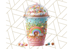 Pastel Coffee Mug Clipart PNG, Latte Iced Coffee Tea Cups Product Image 3